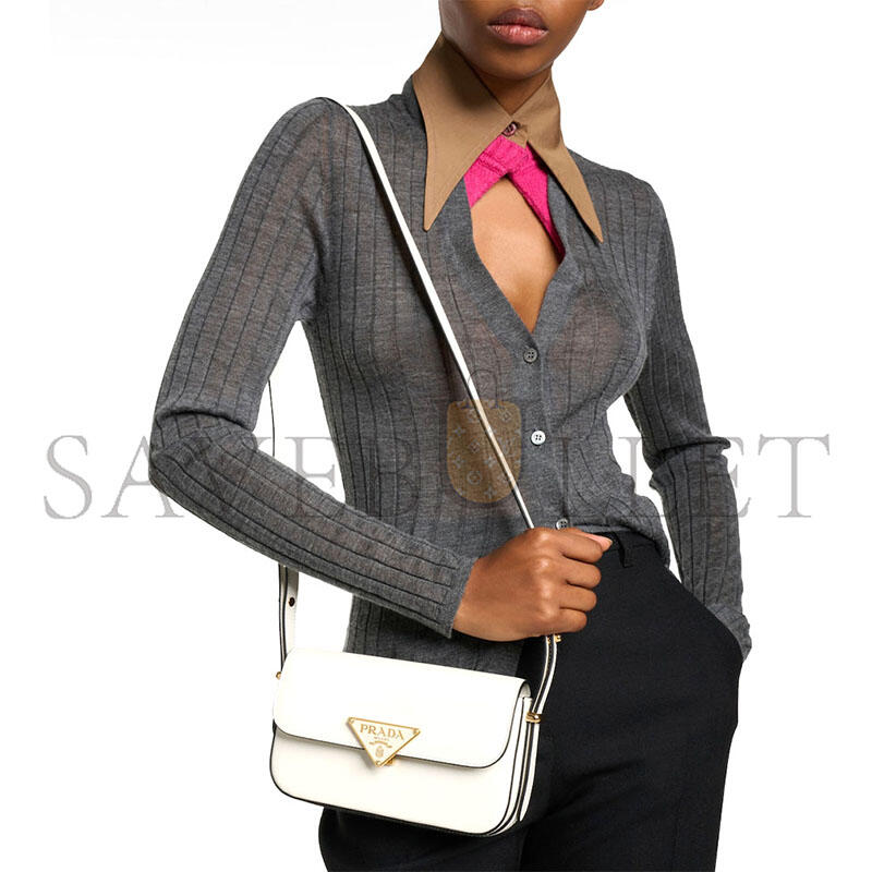 PRADA PATENT LEATHER SHOULDER BAG 1BD339 (20.5*10.5*4cm)